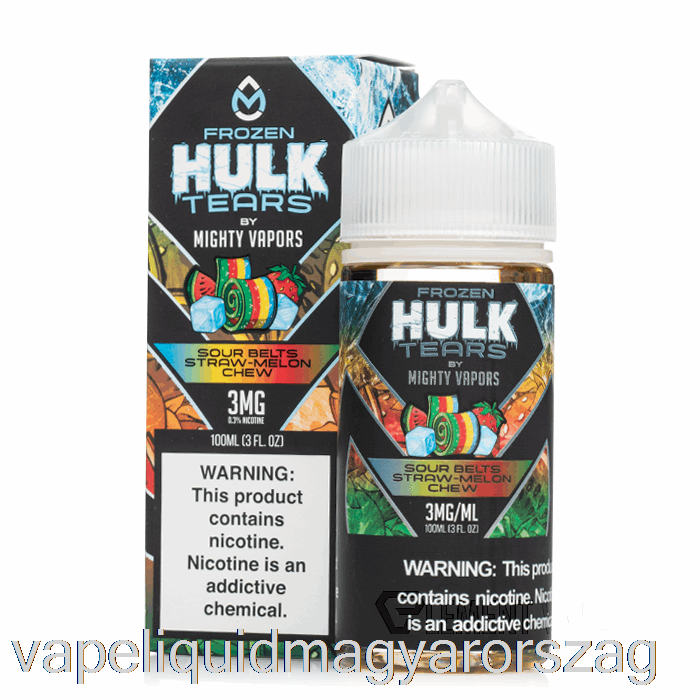 Fagyasztott Savanyú Szalagok Szalma Dinnye Rágó - Hulk Könnyek - 100ml 6mg Vape Folyadék
